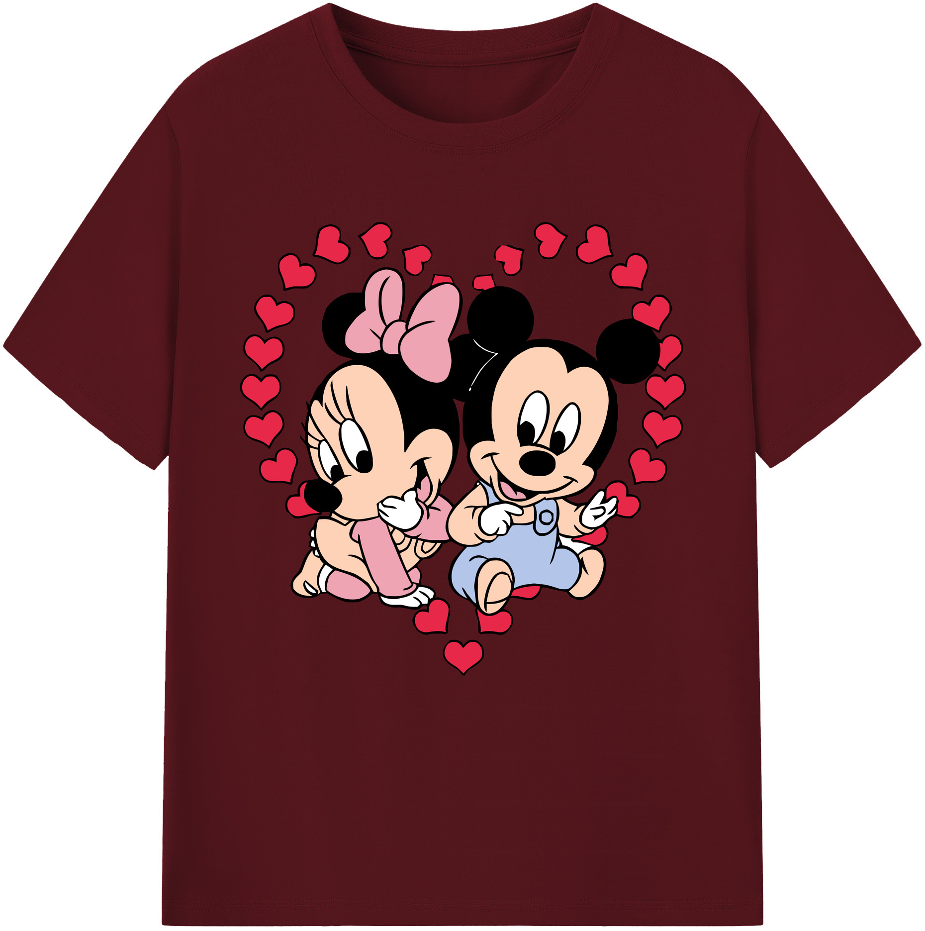（画像用） ミッキーマウス Mickey Mouse 綿100％半袖Tシャツ（フロントプリント）